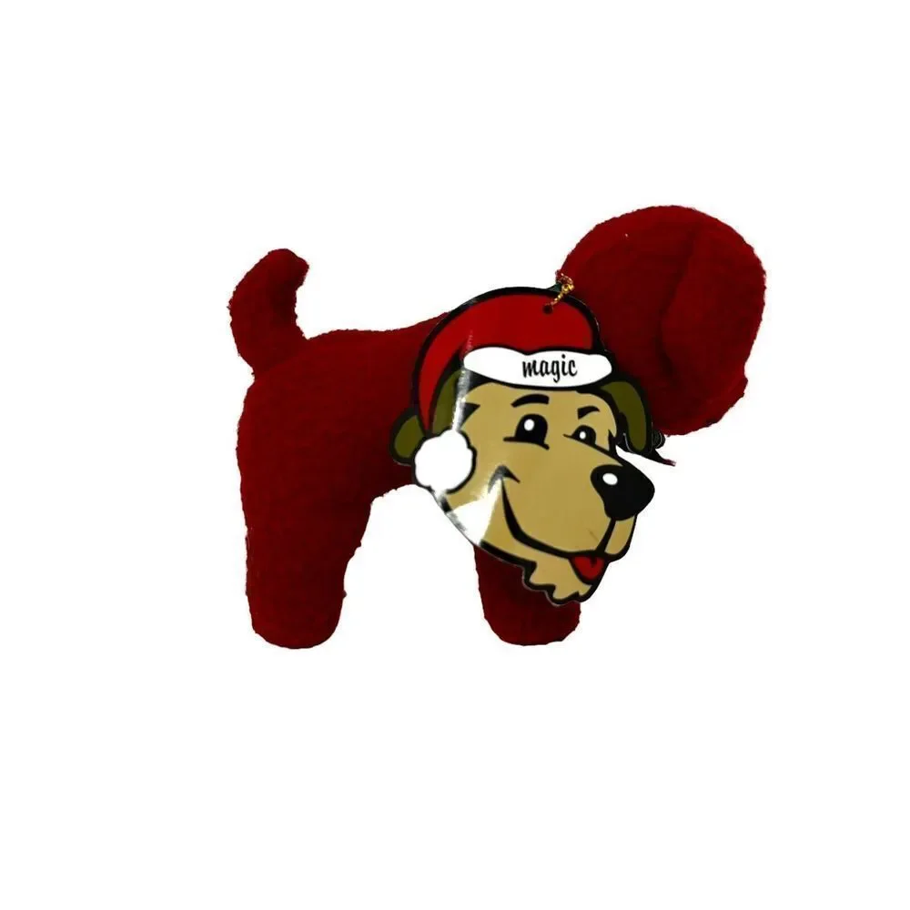 NWT Old Navy Red Puppy Dog Plush Stuffed Animal‎ Stocking Stuffer Magic 5”